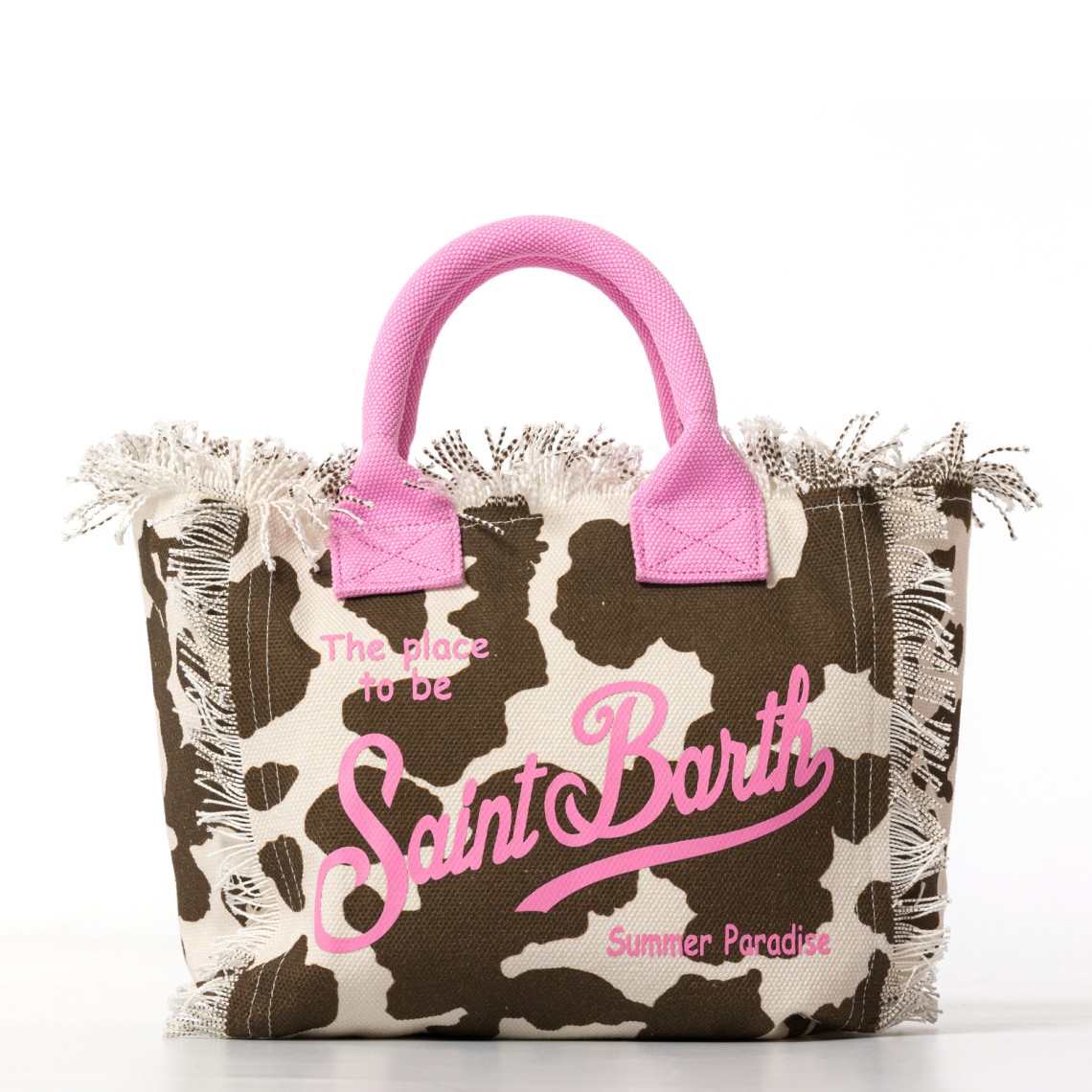 Borsa Colette in canvas con fantasia muccata Mc2 Saint Barth