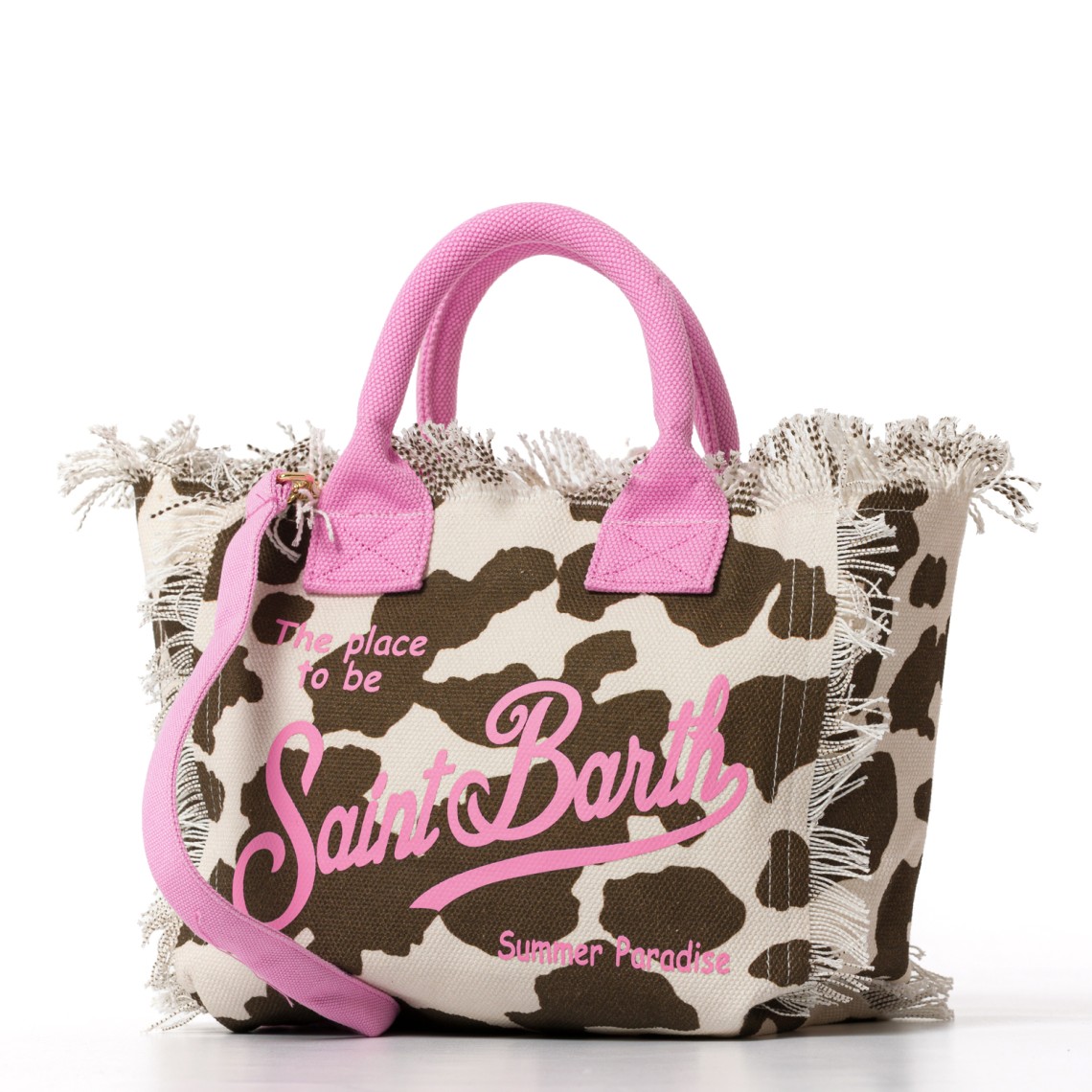 Borsa Colette in canvas con fantasia muccata Mc2 Saint Barth