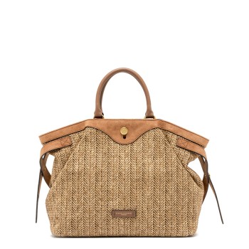 Borsa in paglia intrecciata Claudette Gianni Chiarini