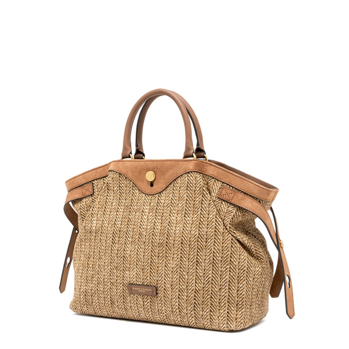 Borsa in paglia intrecciata Claudette Gianni Chiarini