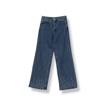 Jeans straight Michael Kors in denim distressed bambina