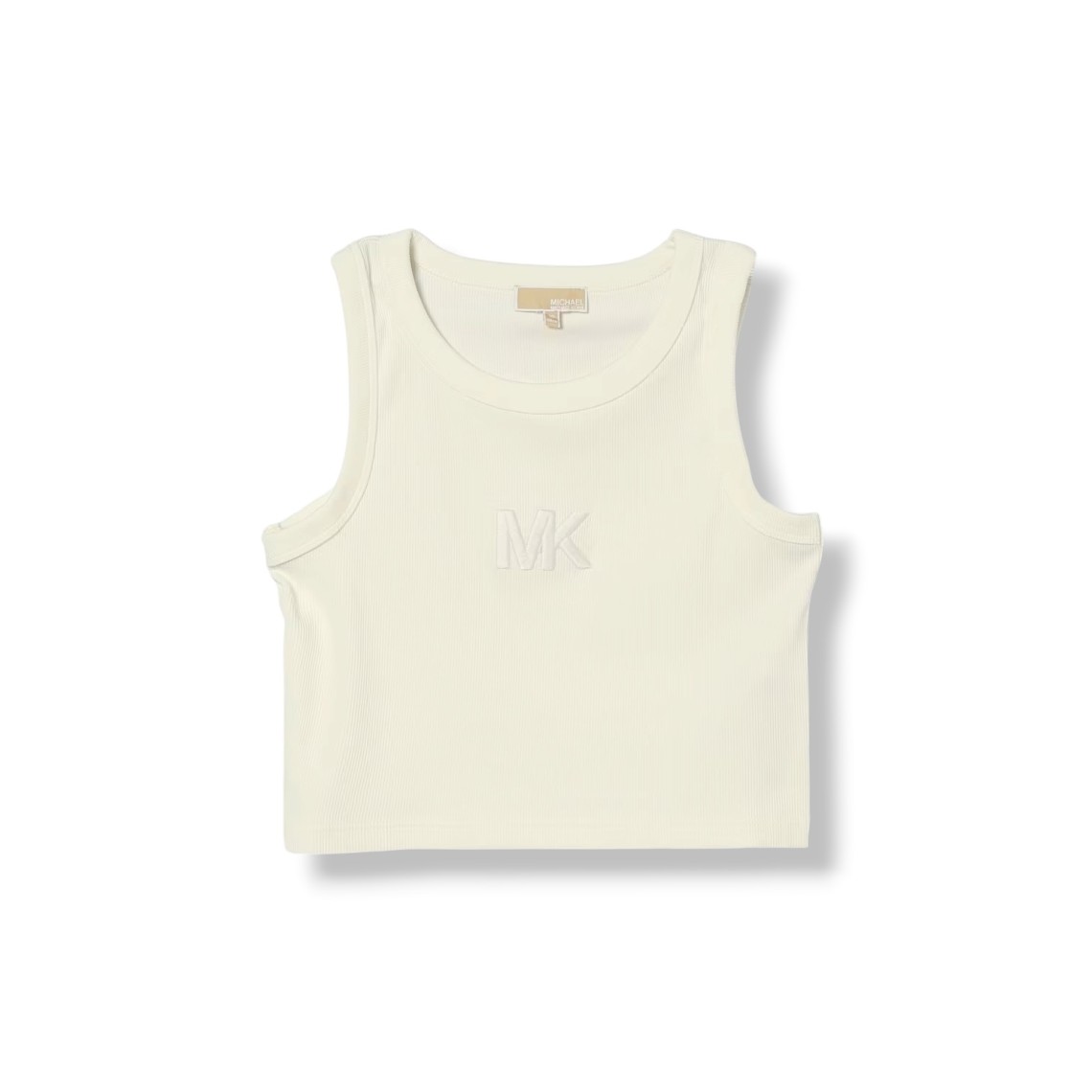Canotta crop in cotone con logo Michael Kors bambina