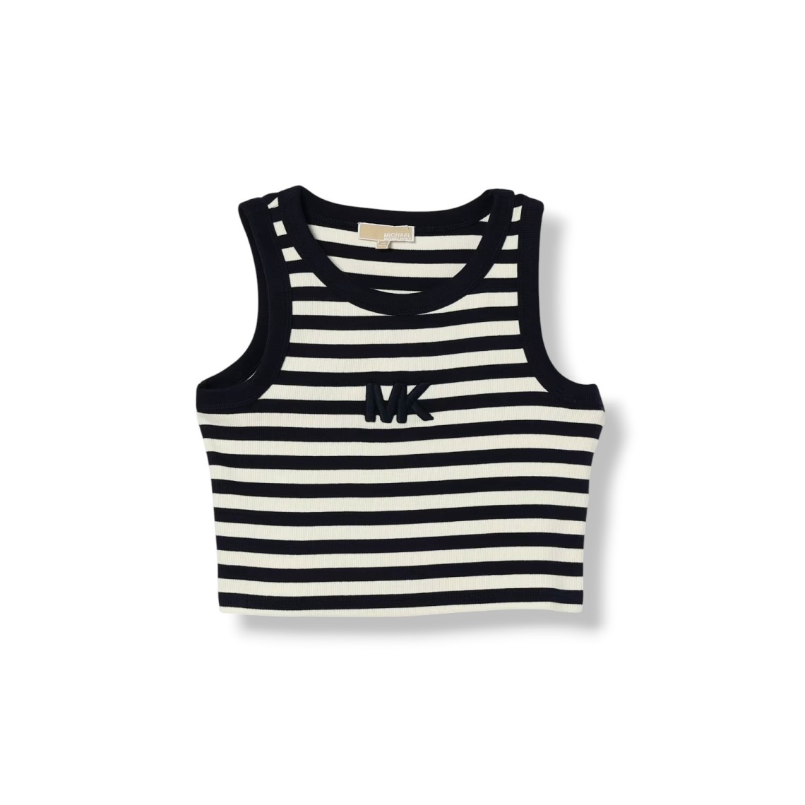 Canotta crop in cotone con logo Michael Kors bambina