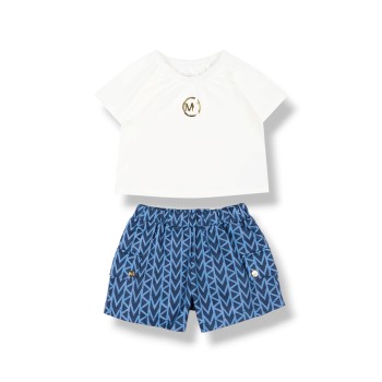 Completo sportivo denim per neonata Micheal Kors