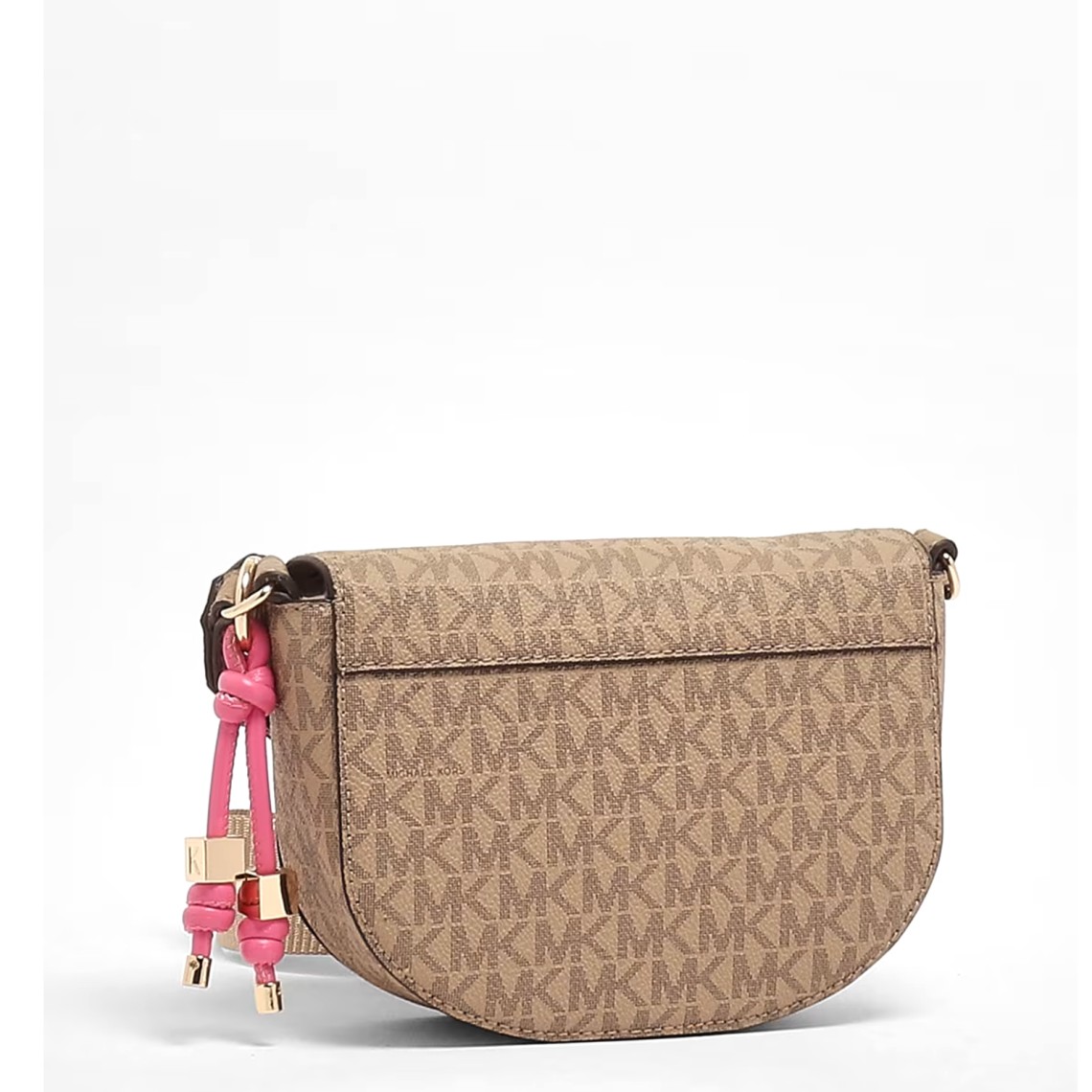 Borsa Michael Kors in cotone spalmato a grana con monogram MK stampato