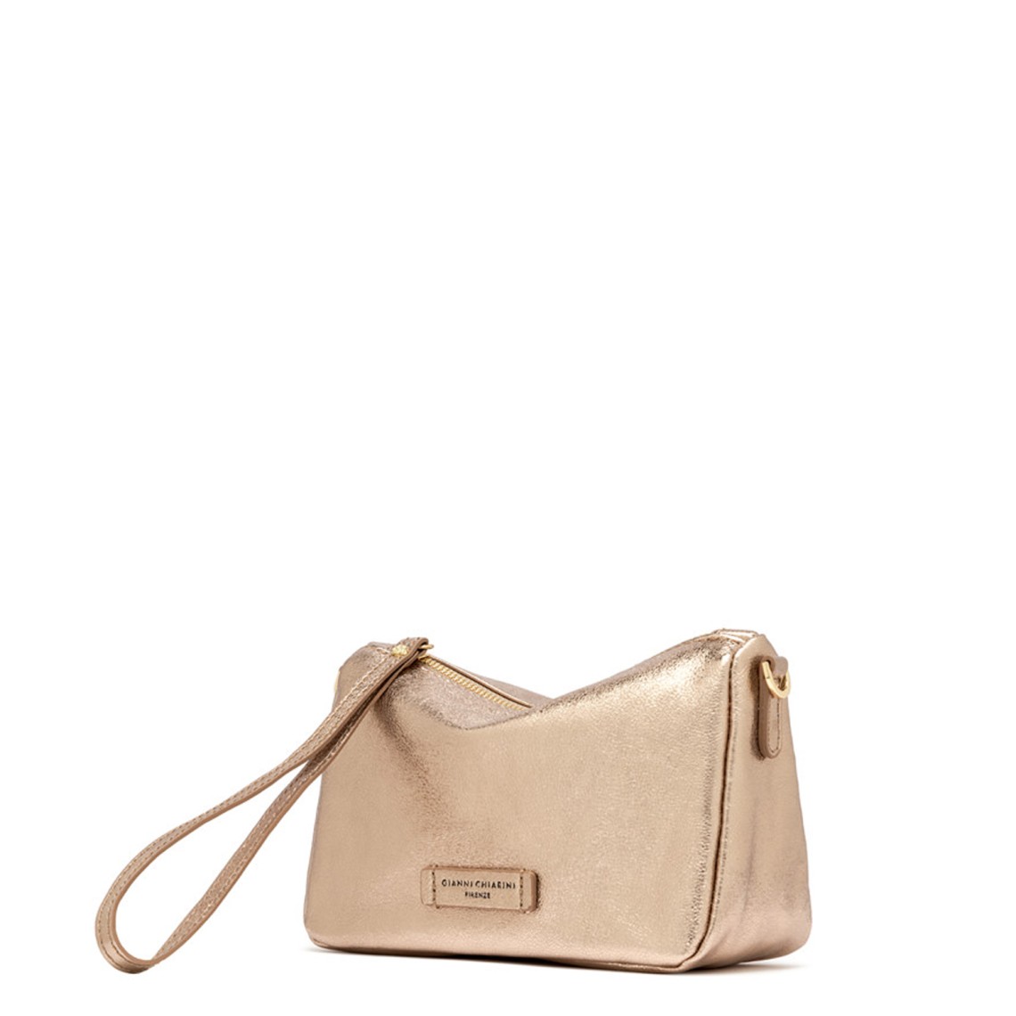 Borsa in suede laminato Nora Pouch Gianni Chiarini