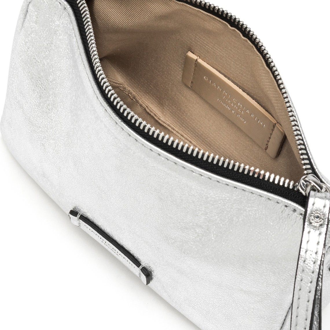 Borsa in suede laminato Nora Pouch Gianni Chiarini