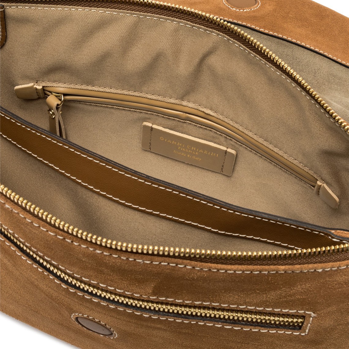 Borsa a tracolla in pelle scamosciata Three Gianni Chiarini