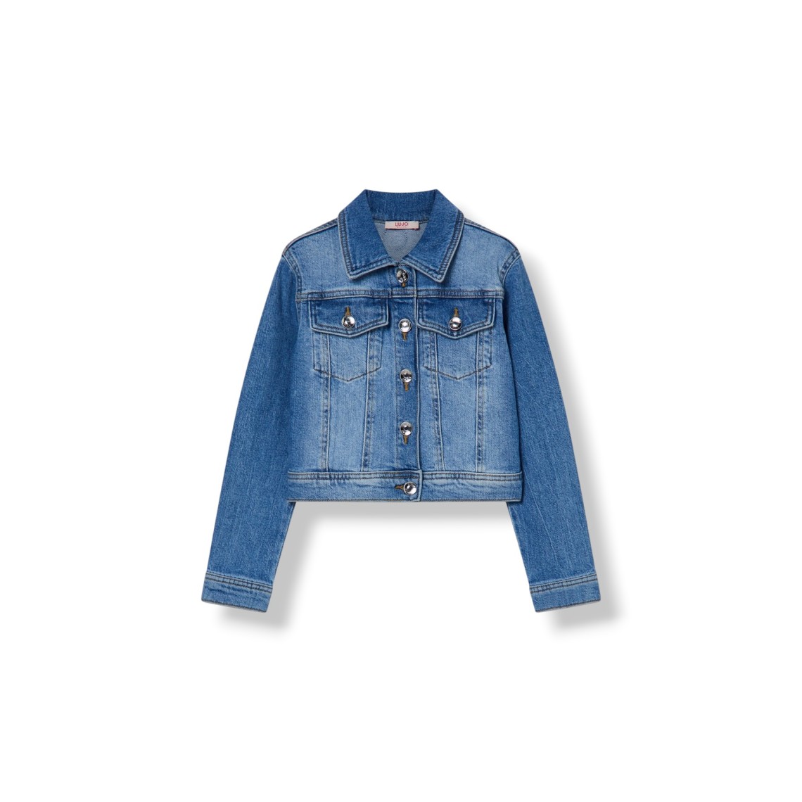 Giubbotto in denim con ricamo macramè Liu Jo Kids