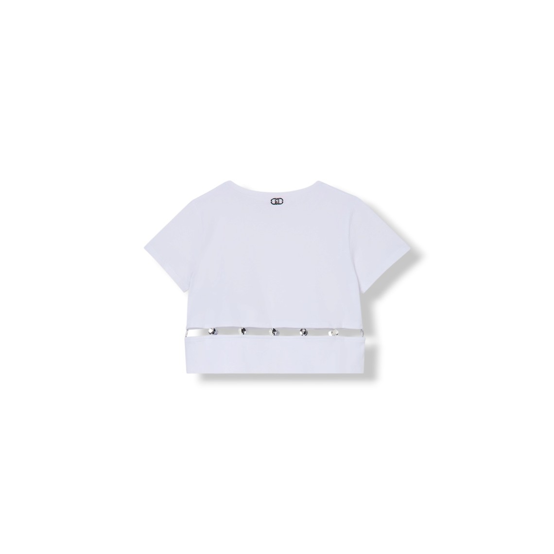 T-shirt con cut-out e castoni Liu Jo Kids