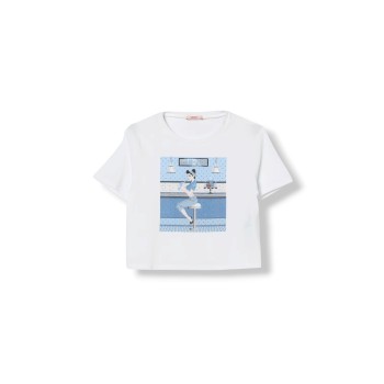 T-shirt in cotone con stampa Liu Jo Kids
