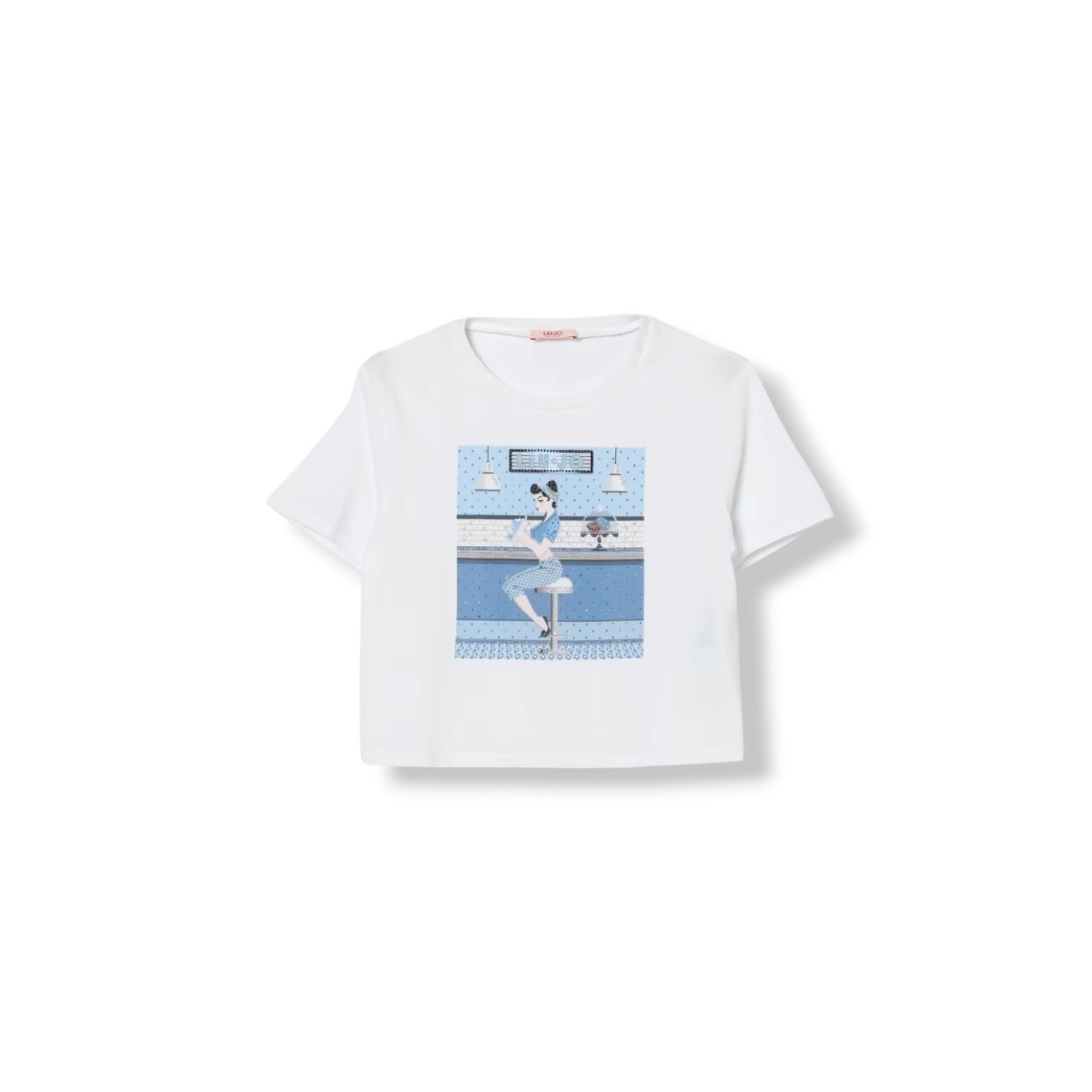 T-shirt in cotone con stampa Liu Jo Kids