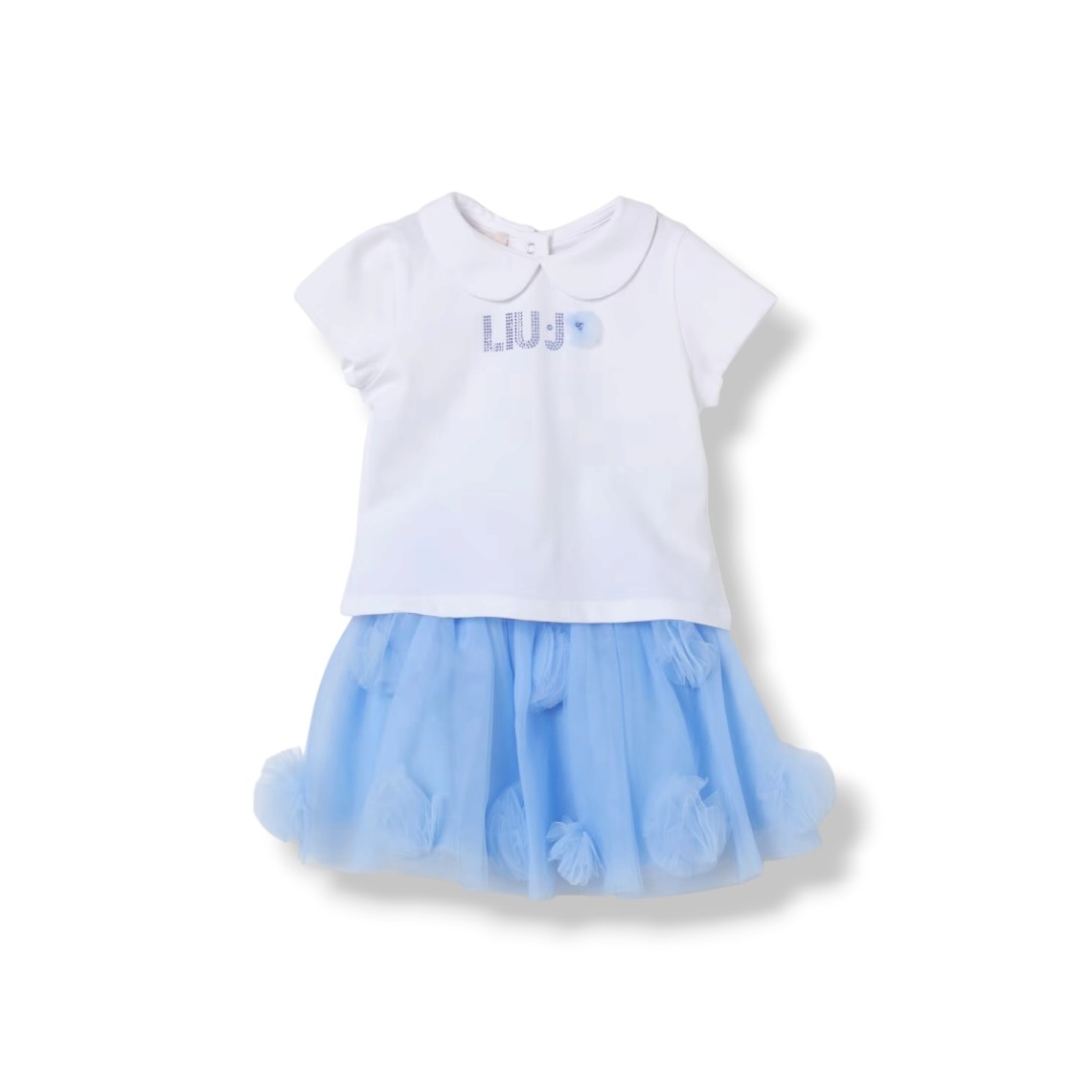 Coordinato Liu Jo Kids in cotone stretch e tulle