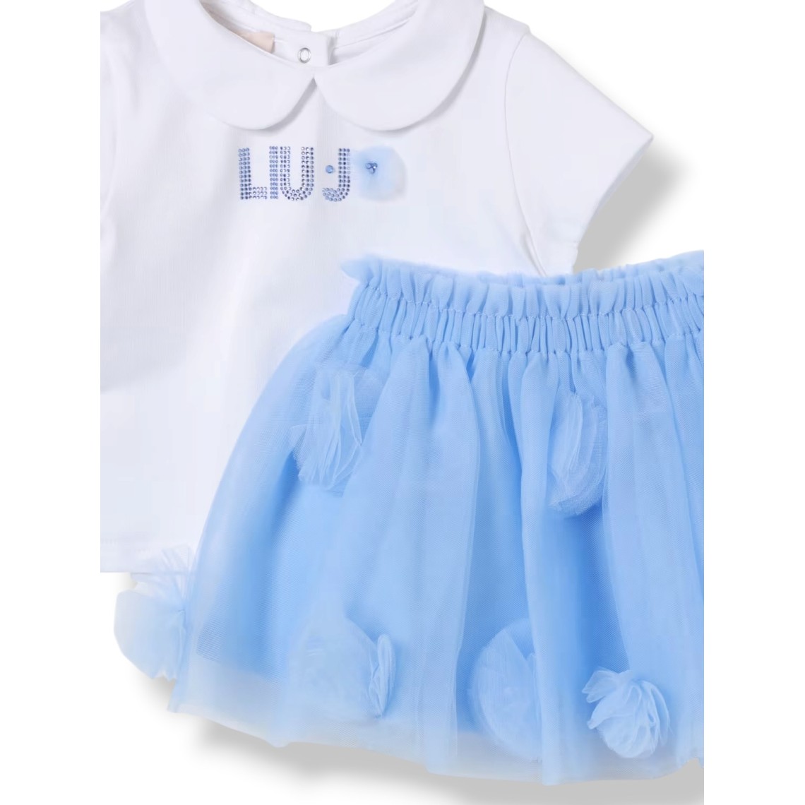 Coordinato Liu Jo Kids in cotone stretch e tulle