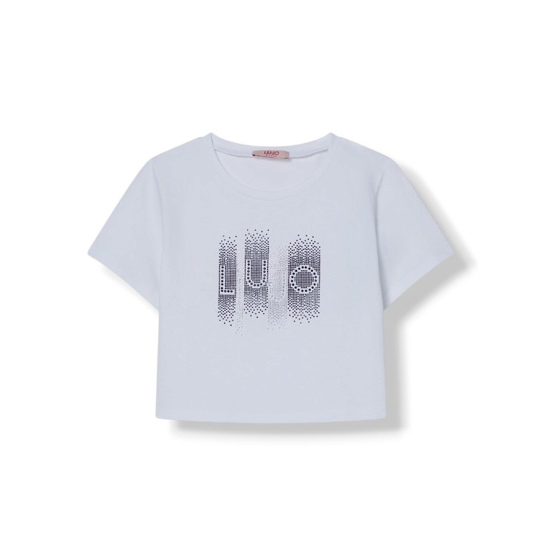 T-shirt cropped con strass Liu Jo Kids