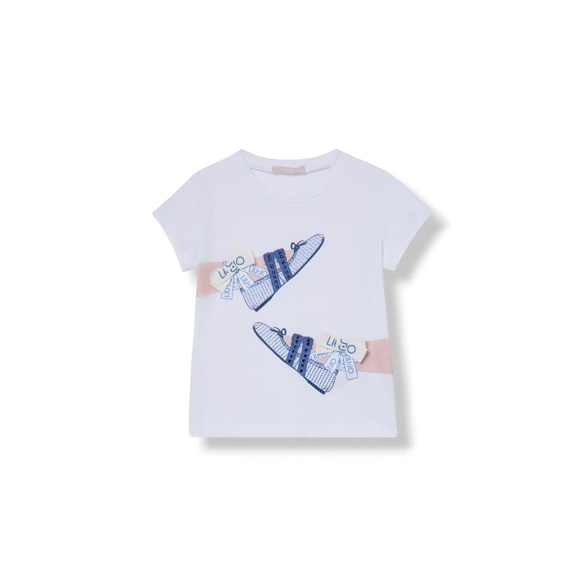 T-shirt con stampa e castoni Liu Jo Kids