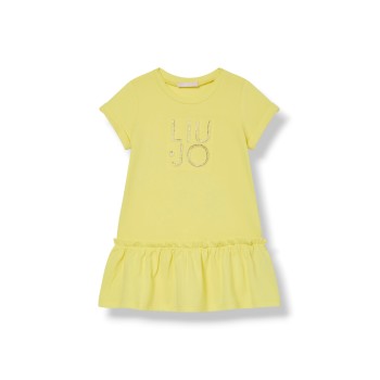 Abito corto in jersey di cotone Liu Jo Kids