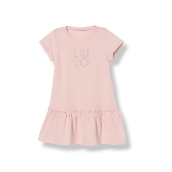 Abito corto in jersey di cotone Liu Jo Kids