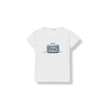 T-shirt in cotone con stampa Liu Jo Kids