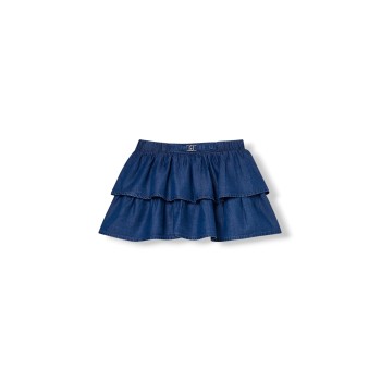Gonna in denim con balze Liu Jo Kids