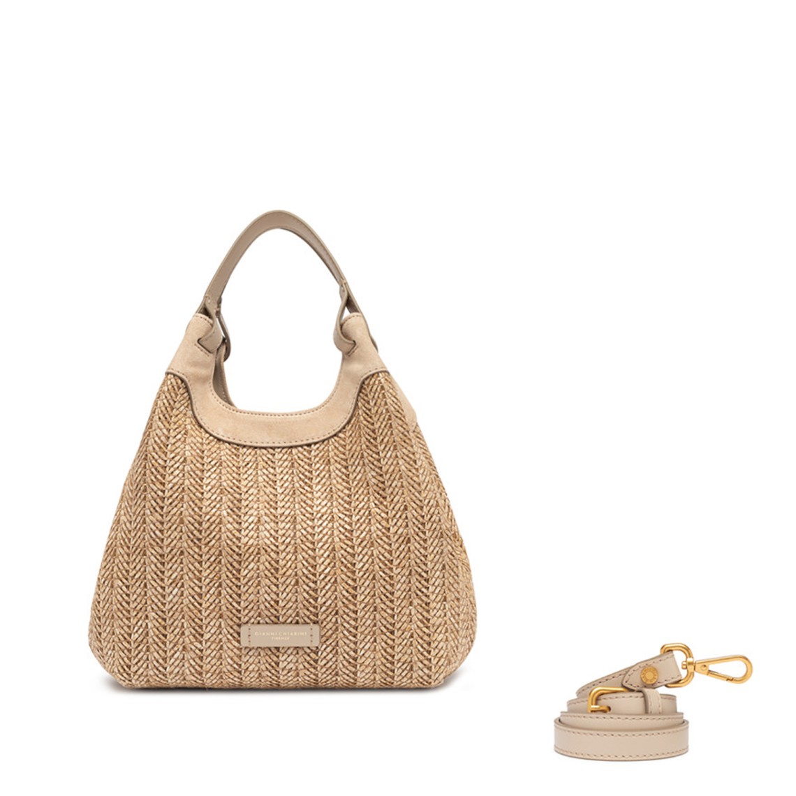 Borsa in paglia intrecciata Dua Gianni Chiarini
