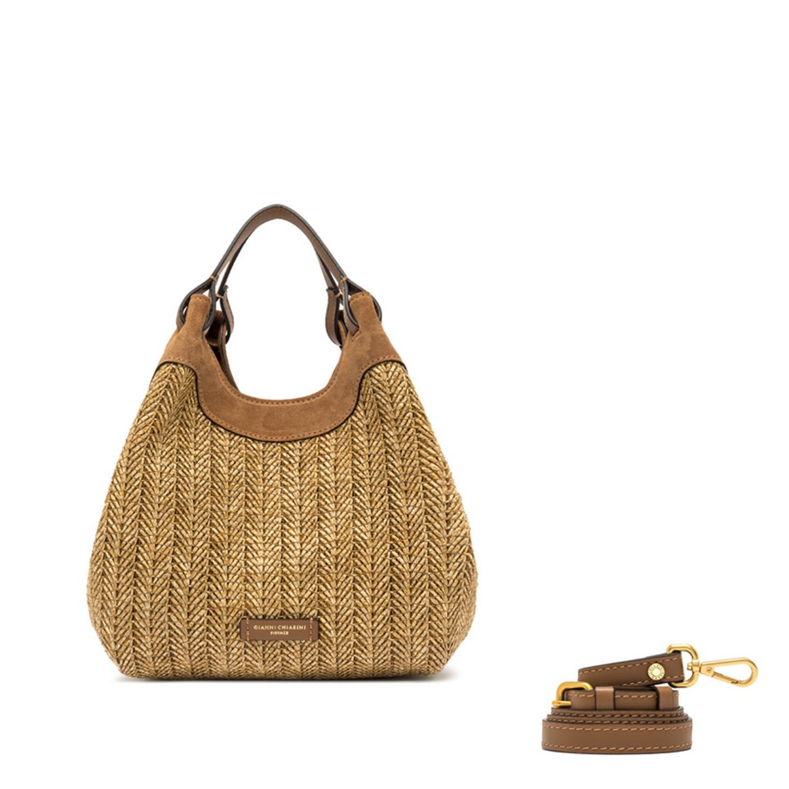 Borsa in paglia intrecciata Dua Gianni Chiarini