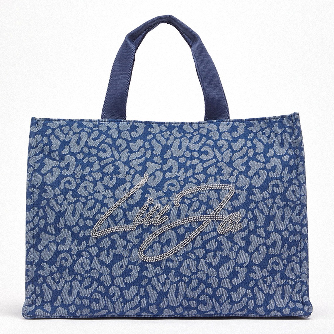 Borsa tote grande in denim animalier Liu Jo