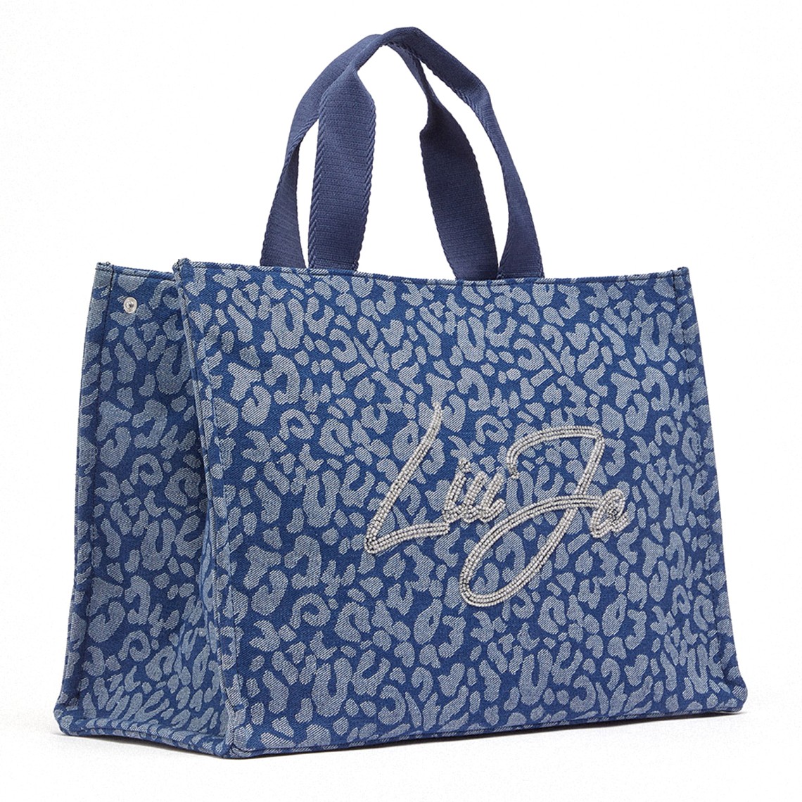 Borsa tote grande in denim animalier Liu Jo