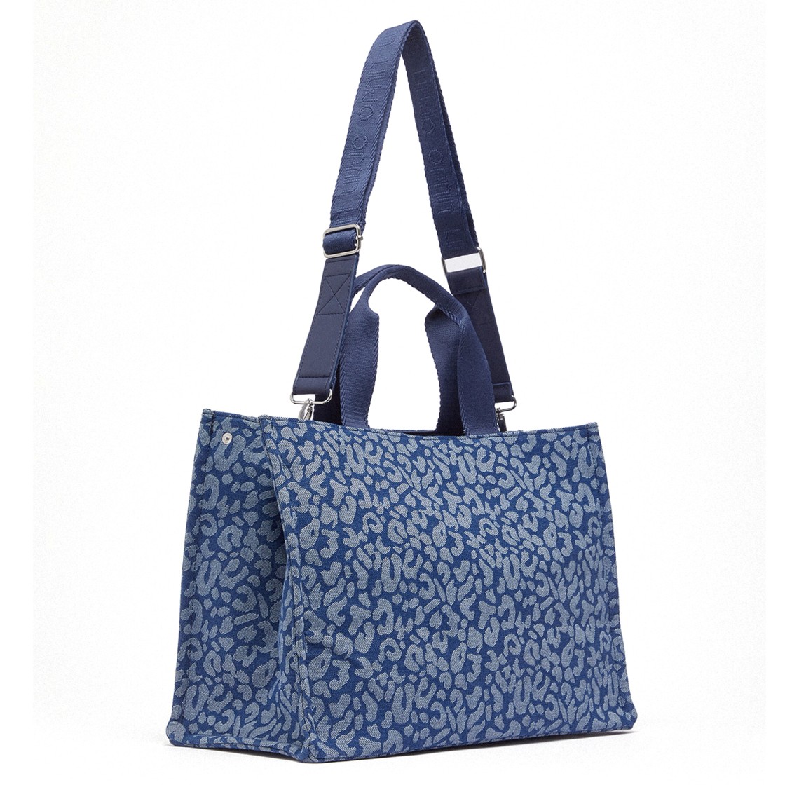 Borsa tote grande in denim animalier Liu Jo