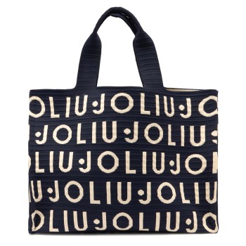 Borsa tote media in maglia con logo Liu Jo
