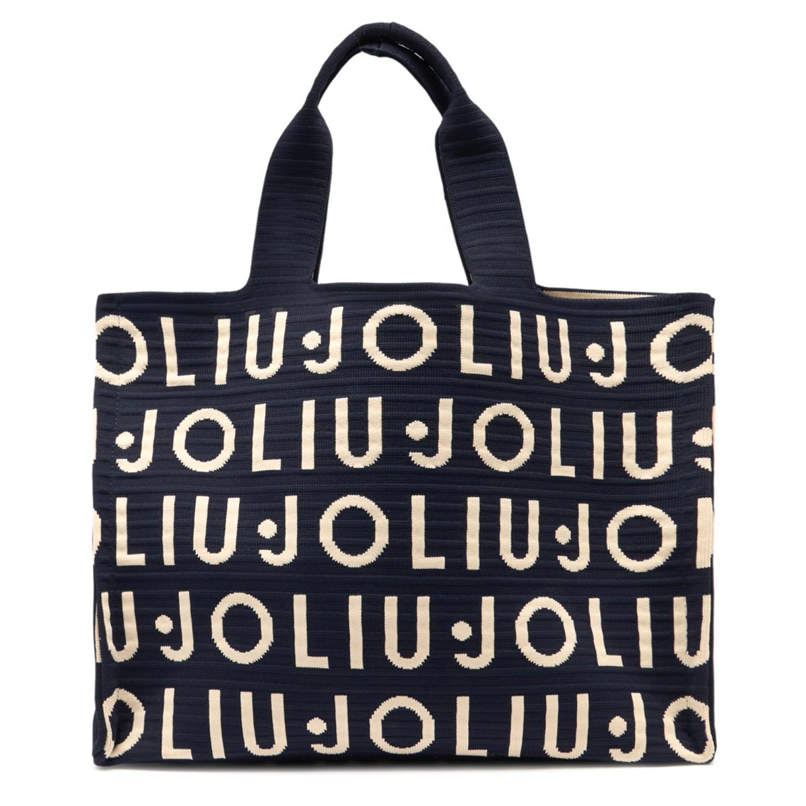 Borsa tote media in maglia con logo Liu Jo
