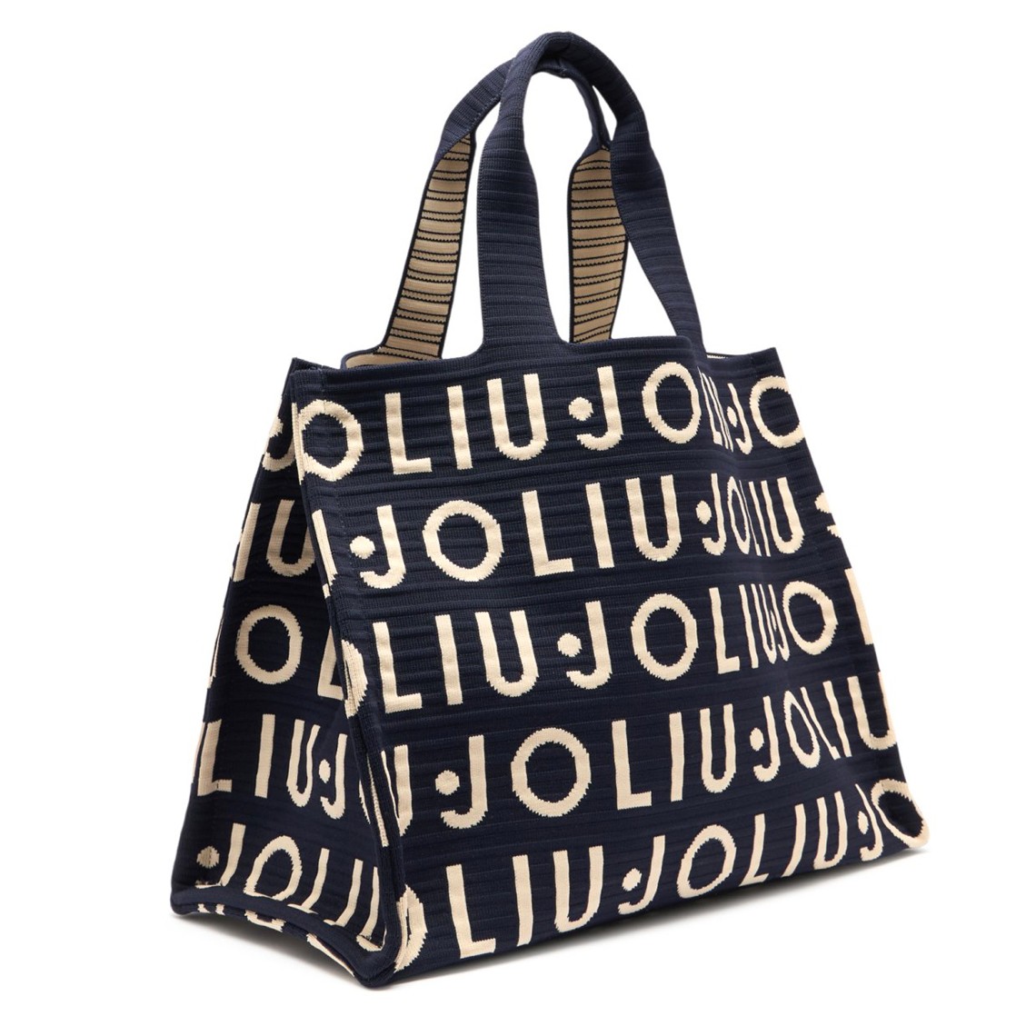 Borsa tote media in maglia con logo Liu Jo