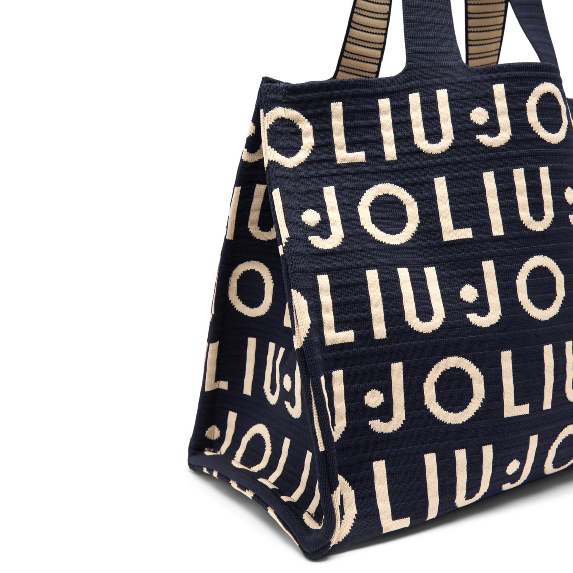 Borsa tote media in maglia con logo Liu Jo