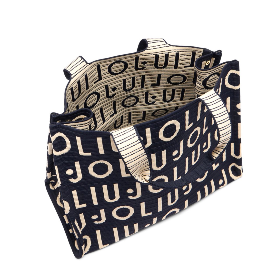 Borsa tote media in maglia con logo Liu Jo