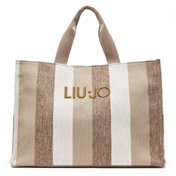 Borsa tote grande a righe Liu Jo