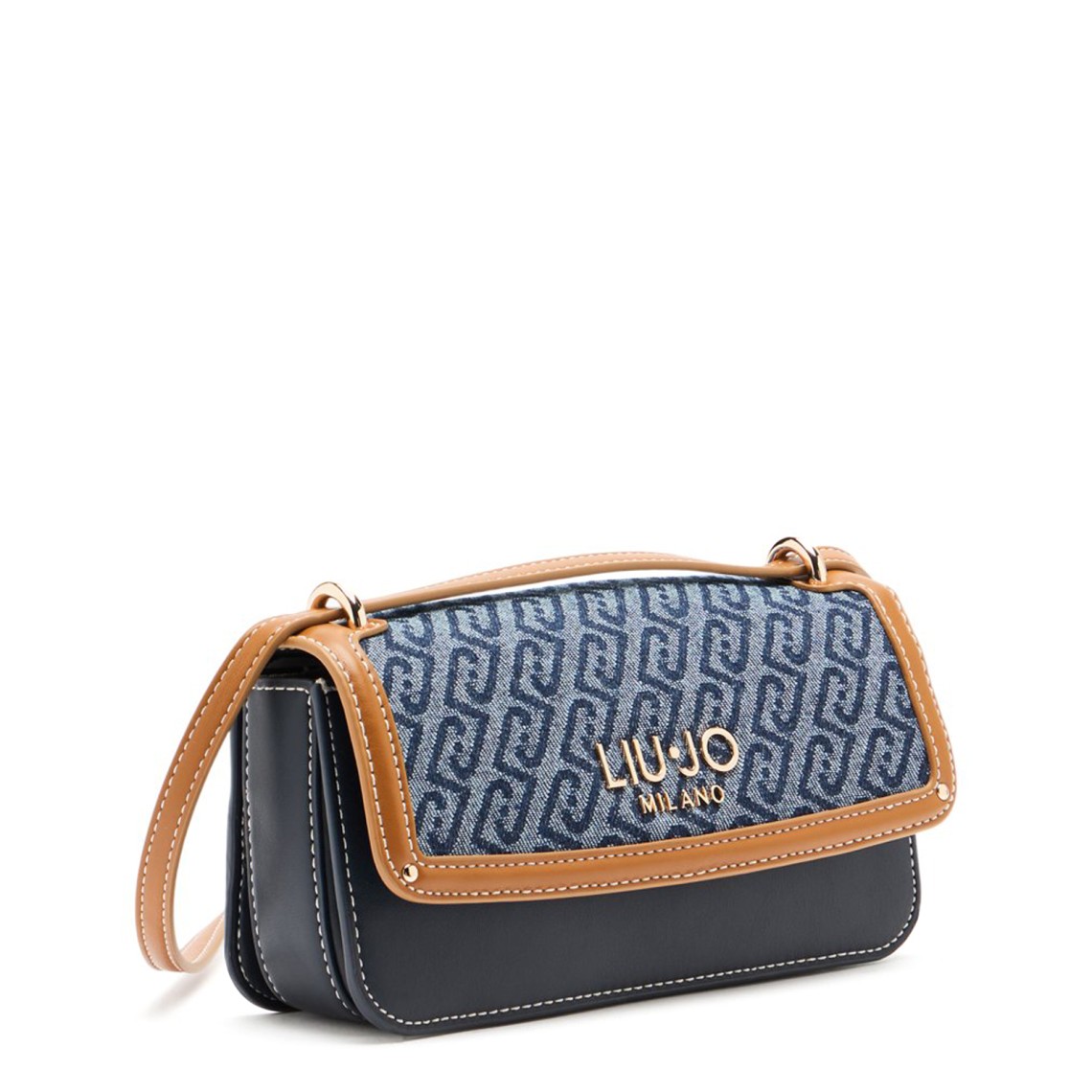 Borsa a tracolla piccola in denim jacquard Liu Jo