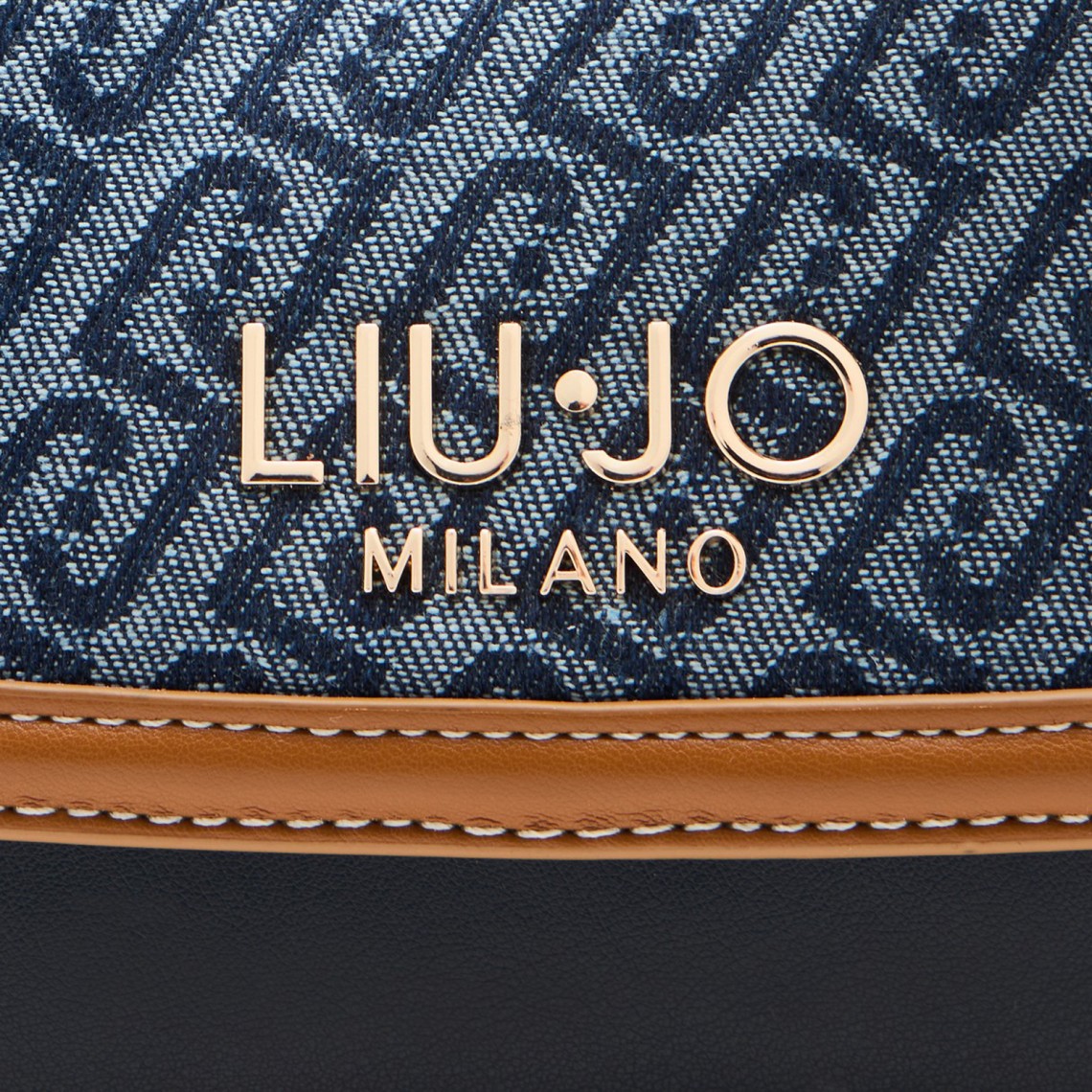 Borsa a tracolla piccola in denim jacquard Liu Jo