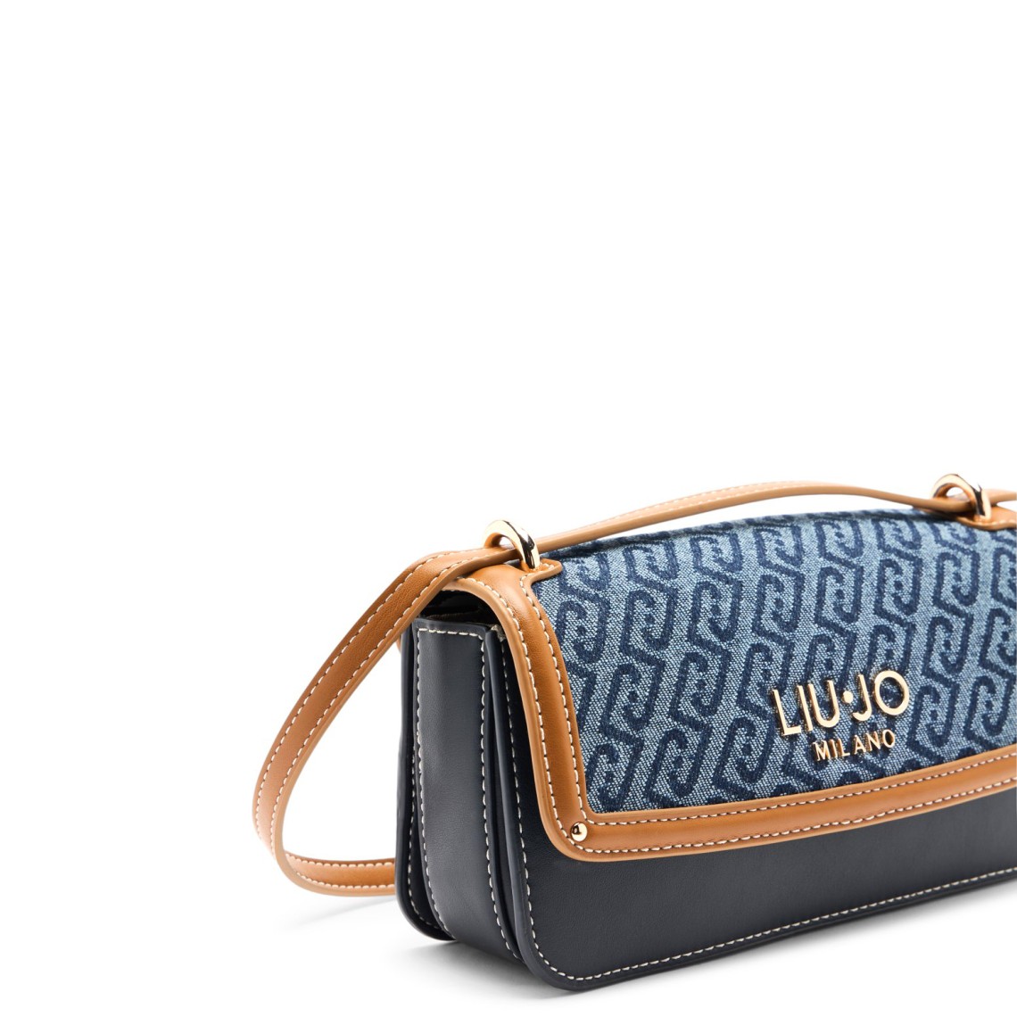 Borsa a tracolla piccola in denim jacquard Liu Jo