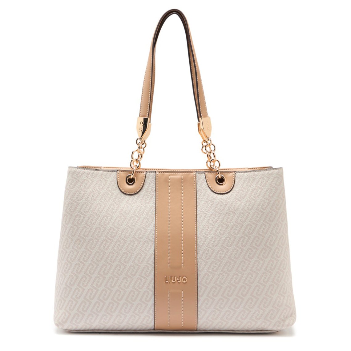 Borsa a spalla con logo monogram Liu Jo
