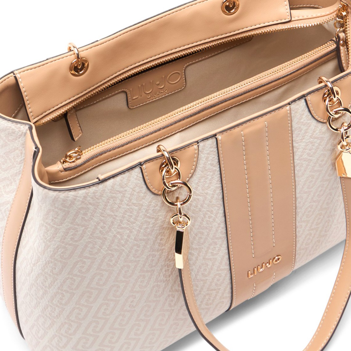 Borsa a spalla con logo monogram Liu Jo