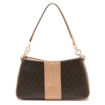 Borsa a spalla con logo monogram Liu Jo