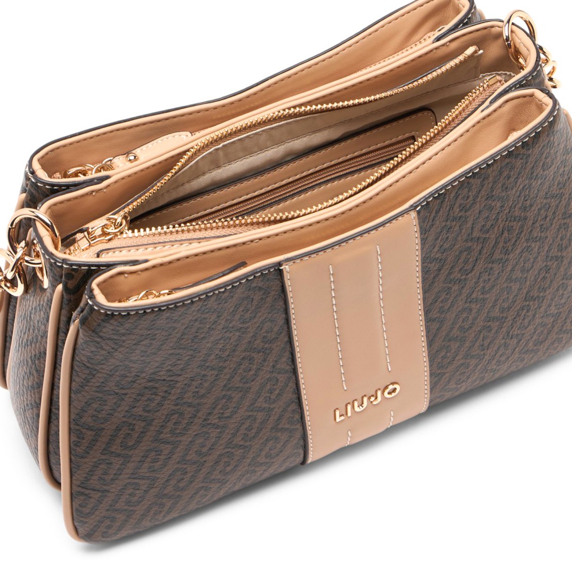 Borsa a spalla con logo monogram Liu Jo