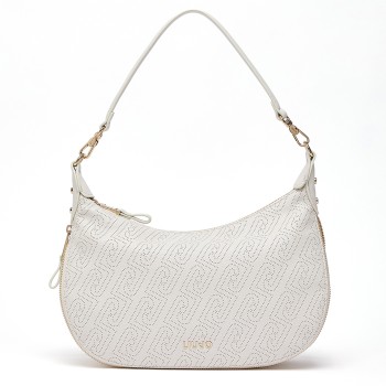 Borsa hobo media con logo monogram Liu Jo