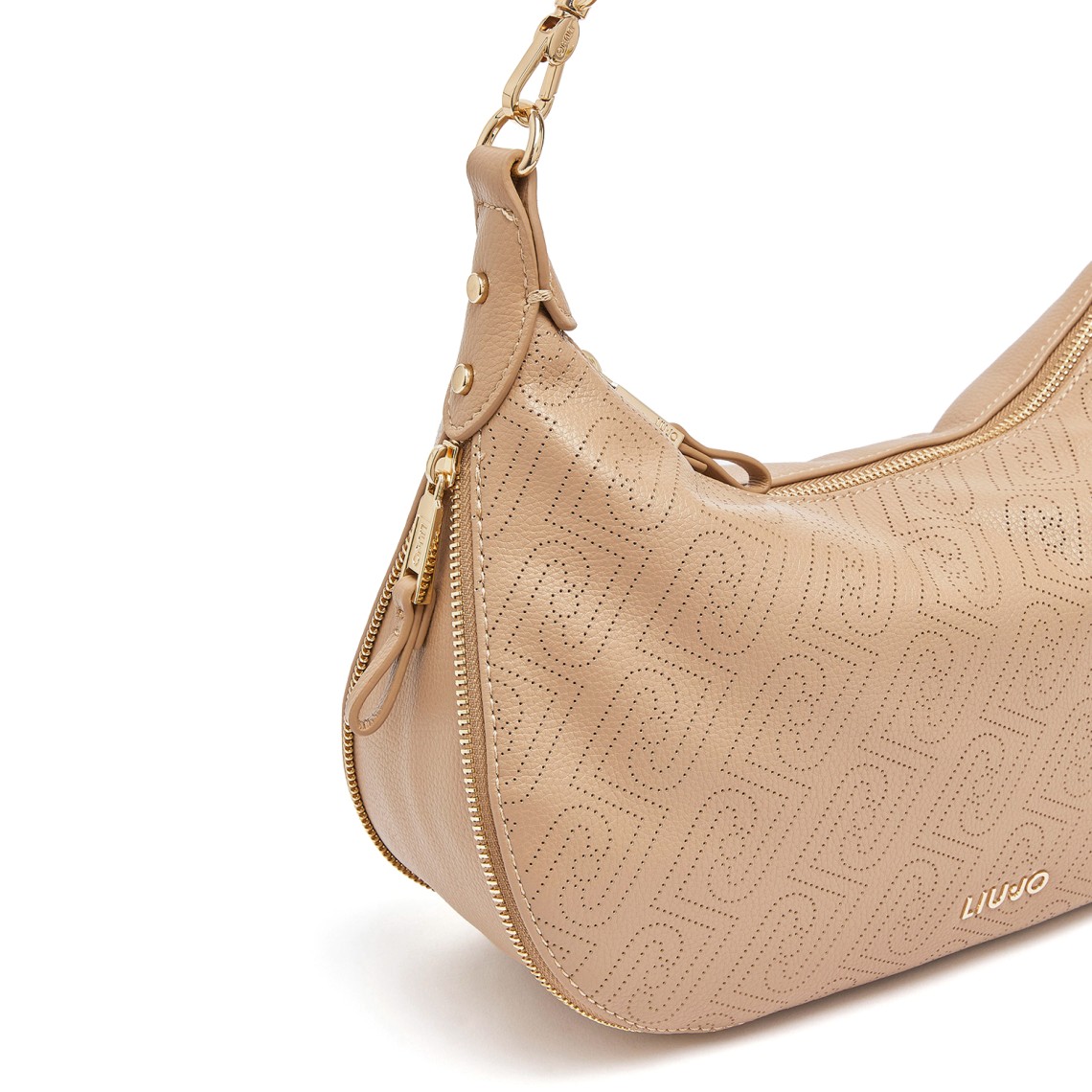 Borsa hobo media con logo monogram Liu Jo