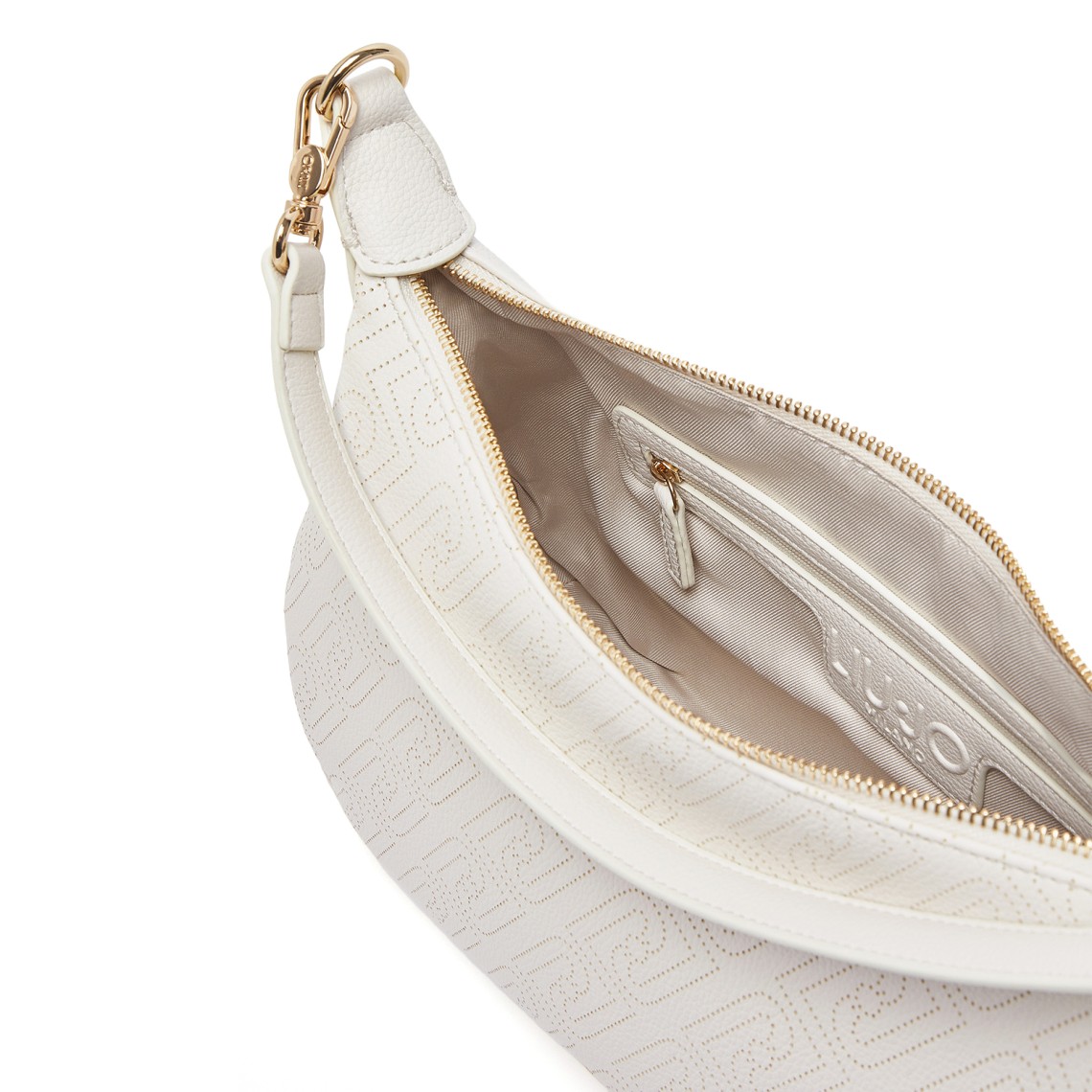 Borsa hobo media con logo monogram Liu Jo
