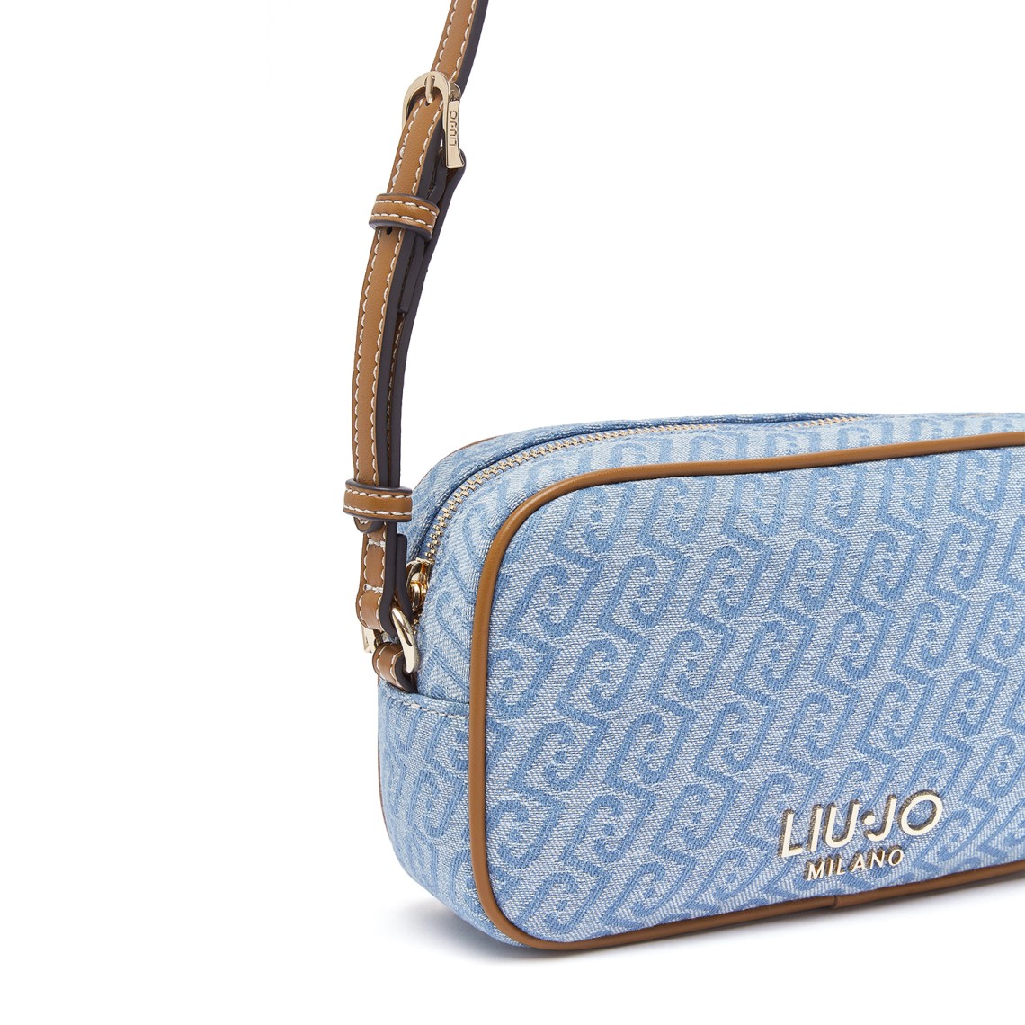 Borsa a tracolla piccola in denim jacquard Liu Jo