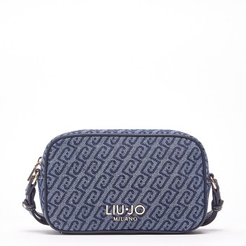 Borsa a tracolla piccola in denim jacquard Liu Jo