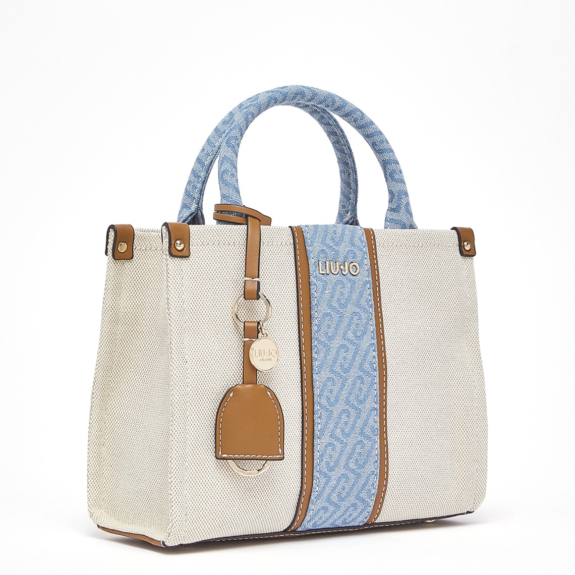 Borsa a mano con inserto jacquard Liu Jo