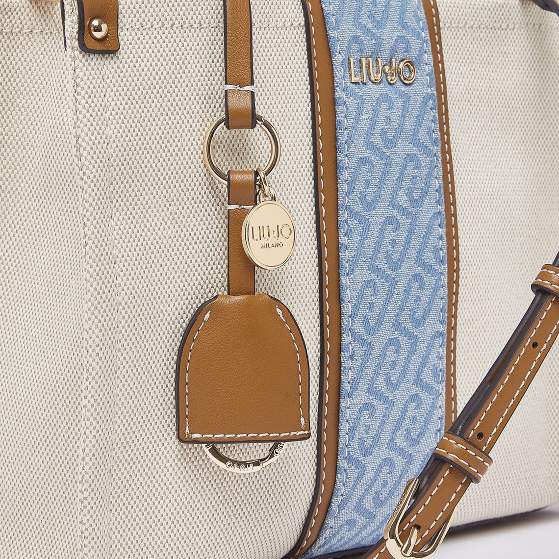 Borsa a mano con inserto jacquard Liu Jo