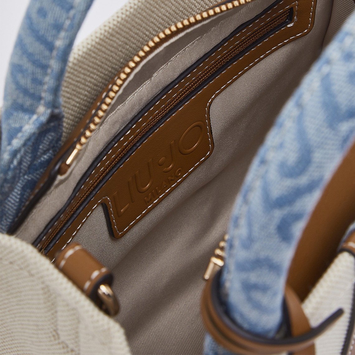Borsa a mano con inserto jacquard Liu Jo
